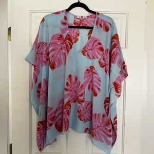 Buddy Love S/M oversized tunic light blue/pink/orange 100% polyester